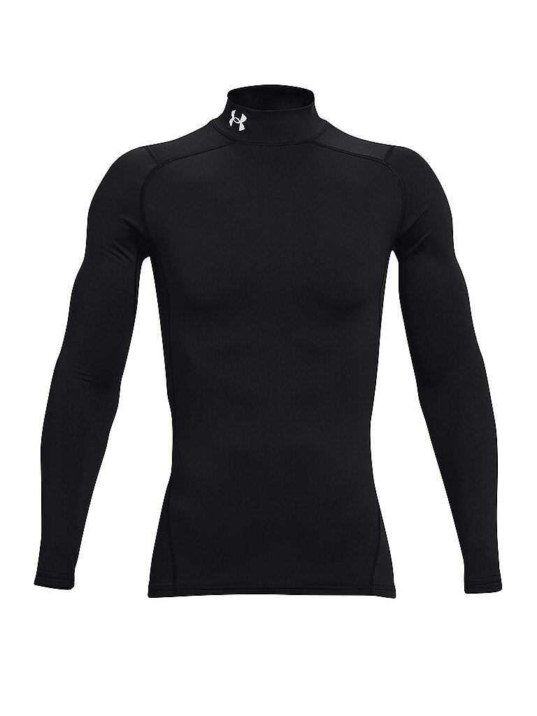 UNDER ARMOUR Herren Fitnessshirt ColdGear Compression Mock schwarz | S